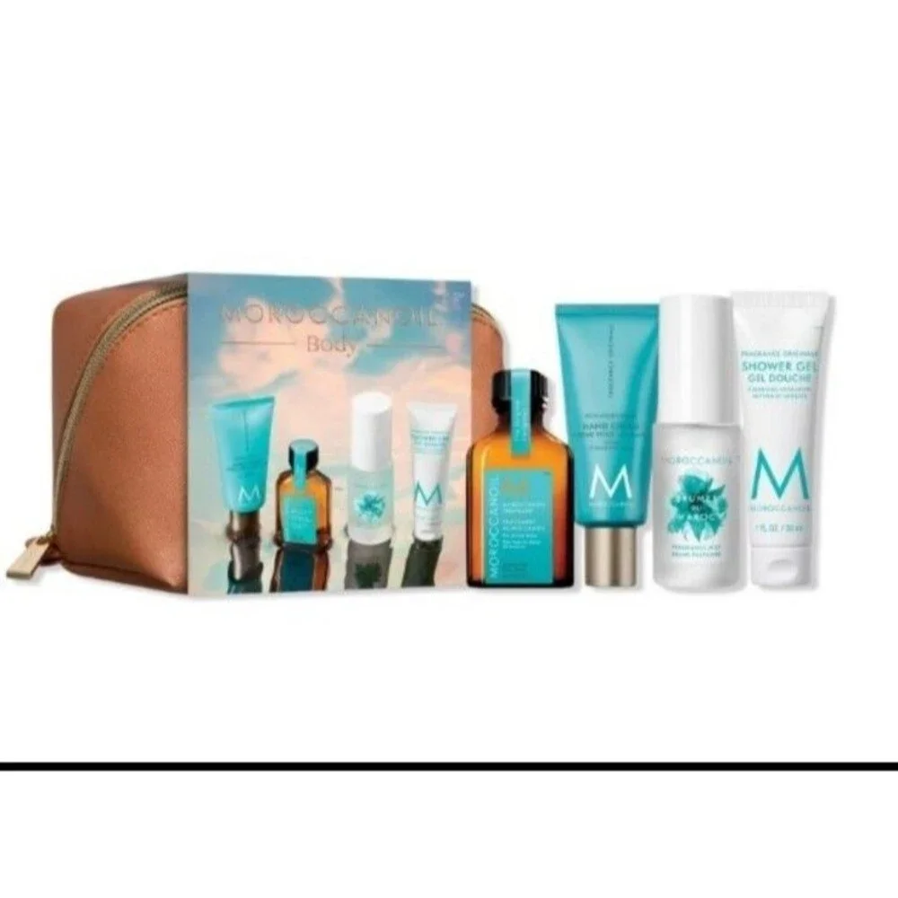Moroccanoil Travel Set of 4 plus bag NEW